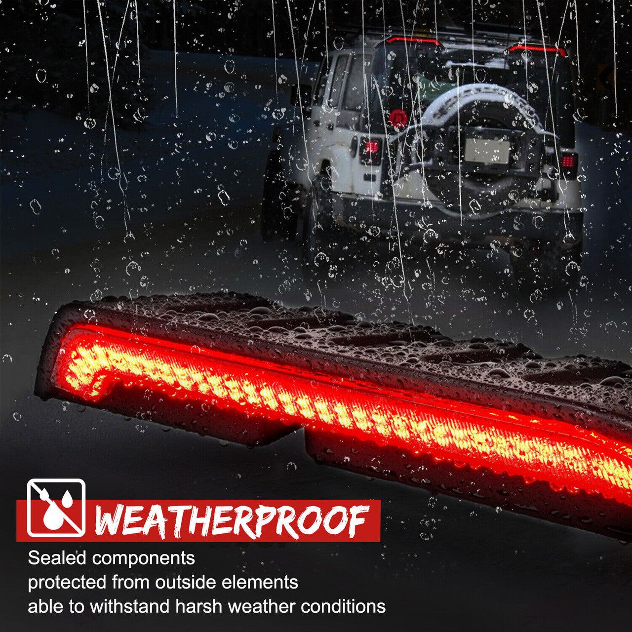 High Roof Mount Brake And Turn Signals LED Lights for 2007-2018 Jeep Wrangler JK JKU Lighting