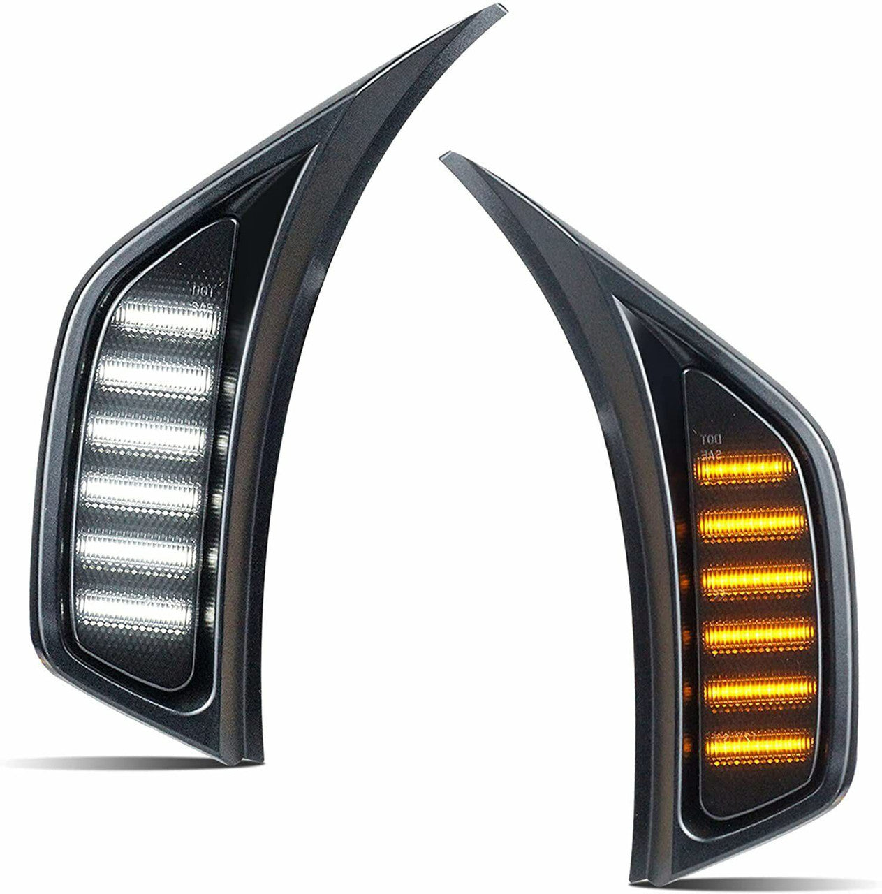 LED Fender Side Marker Lights DRL Dynamic Turn Signal for 2018-2023 Jeep Wrangler JL JLU Gladiator JT Lighting
