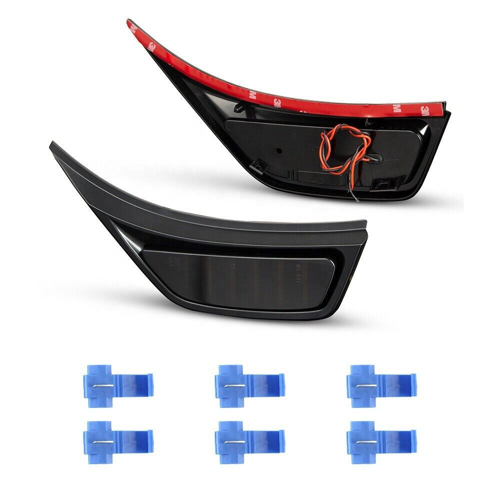 LED Fender Side Marker Lights DRL Dynamic Turn Signal for 2018-2023 Jeep Wrangler JL JLU Gladiator JT Lighting