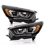 Black Halogen Headlights Pair w/ LED DRL for Ford Escape (2017-2019)