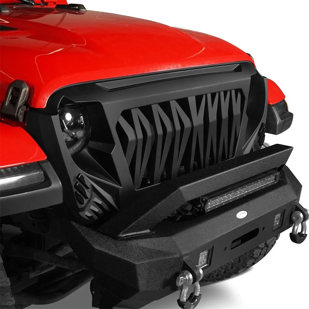 GLADIATOR WARRIOR Front Grille w/ LED Turn Signals for Jeep Wrangler JL & Gladiator 2018+ Grille