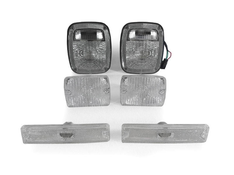 Clear 3pcs Light Set for Jeep Wrangler YJ 1987 - 1993 - GENSSI Lighting