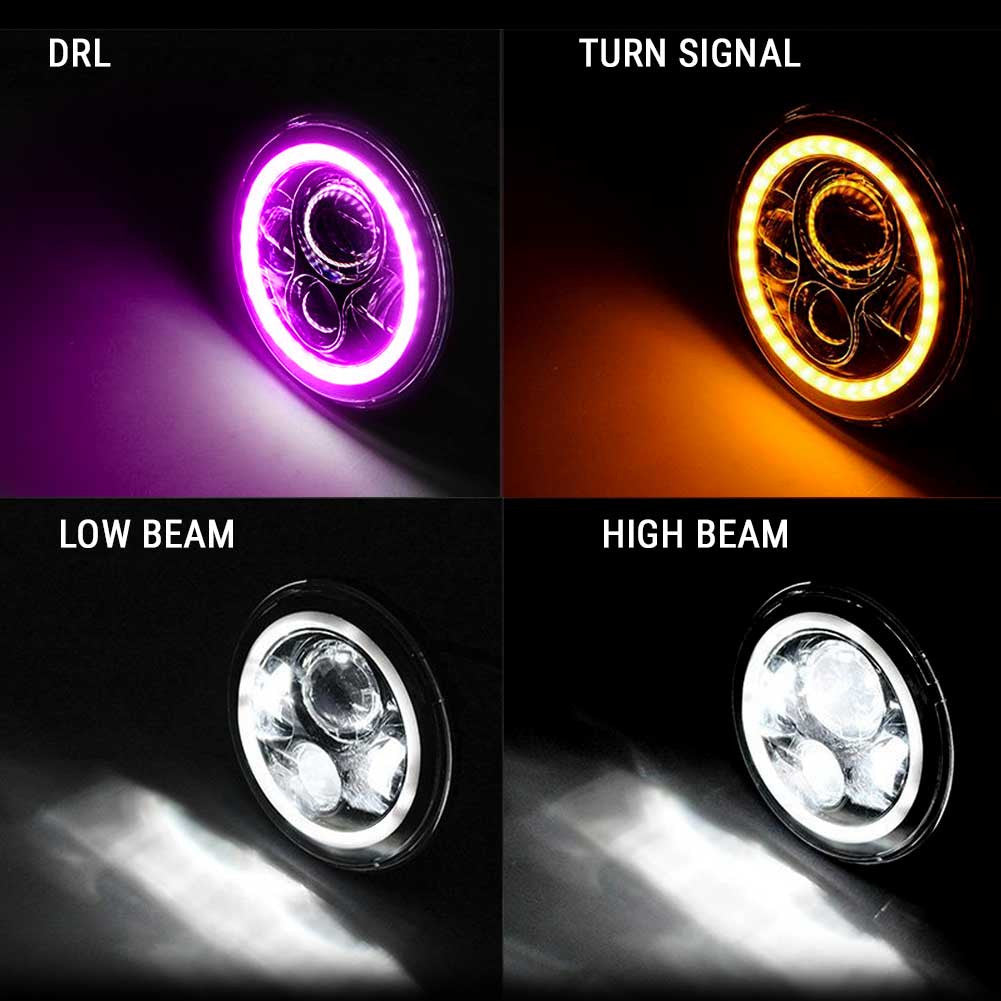 HALO RGB CHASE Projector LED Headlights for Wrangler JL & Gladiator 2018+ Lighting