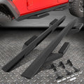 Black Steel Nerf Side Steps for 2018-2024 Jeep Wrangler JL 4 Door Default Title Exterior Part