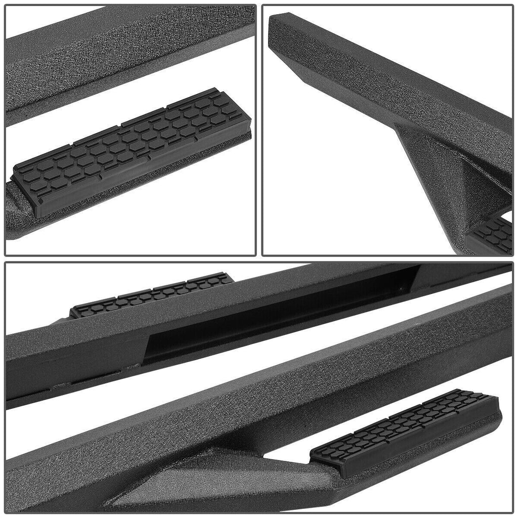 Black Steel Nerf Side Steps for 2018-2024 Jeep Wrangler JL 4 Door Exterior Part