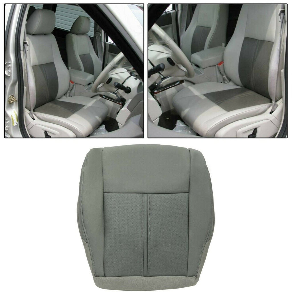 Front Seat Cushion Cover Driver Side For Jeep Grand Cherokee (2005 - 2007) 2 - Tone Gray - GENSSI Interior Part