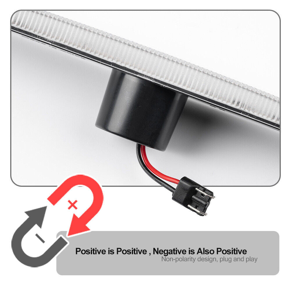 Clear LED Bumper Turn Signals and Side Markers Set for 1987-1995 Jeep Wrangler YJ Lighting