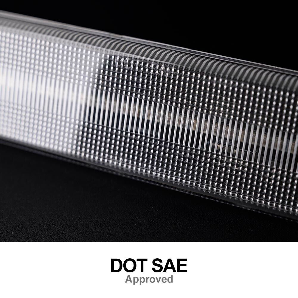 Clear LED Bumper Turn Signals and Side Markers Set for 1987-1995 Jeep Wrangler YJ Lighting