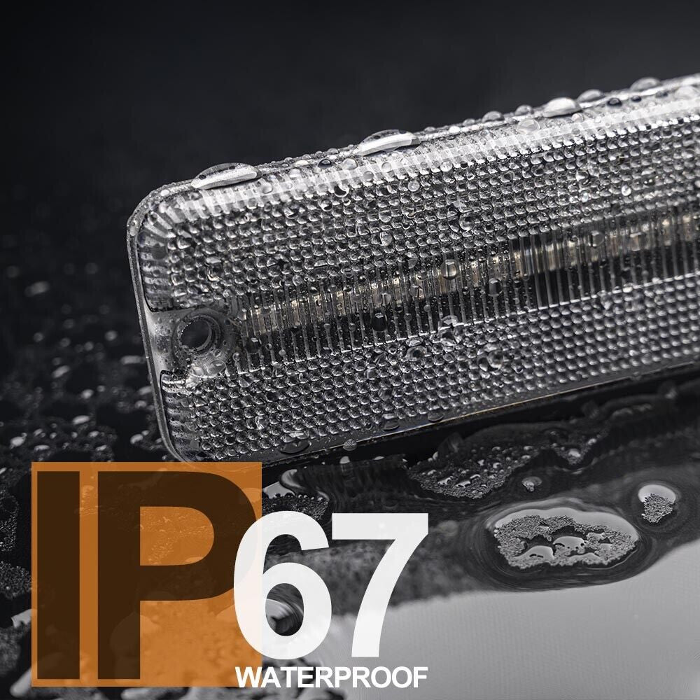 Clear LED Bumper Turn Signals and Side Markers Set for 1987-1995 Jeep Wrangler YJ Lighting