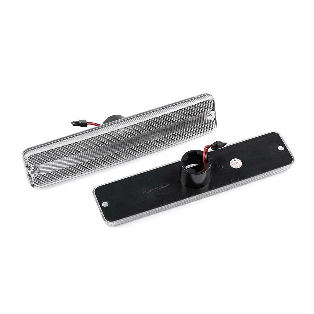 Clear LED Bumper Turn Signals and Side Markers Set for 1987-1995 Jeep Wrangler YJ Lighting