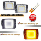 Clear LED Bumper Turn Signals and Side Markers Set for 1987 - 1995 Jeep Wrangler YJ - GENSSI Lighting