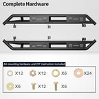 Running Boards Side Steps Rail Steps Rock Sliders for Jeep Wrangler JLU Tube 4dr 2018 - 2023 Tube Style - GENSSI Exterior Part