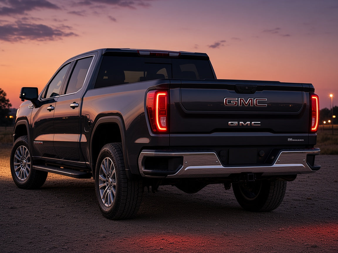 GMC Sierra 1500 (2019-2026) with chrome LED tail lights installed