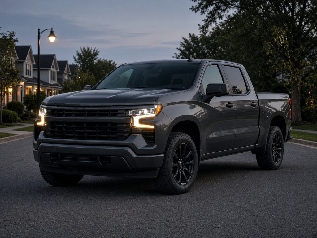 2022-2026 Chevrolet Silverado 1500 with LED headlights installed