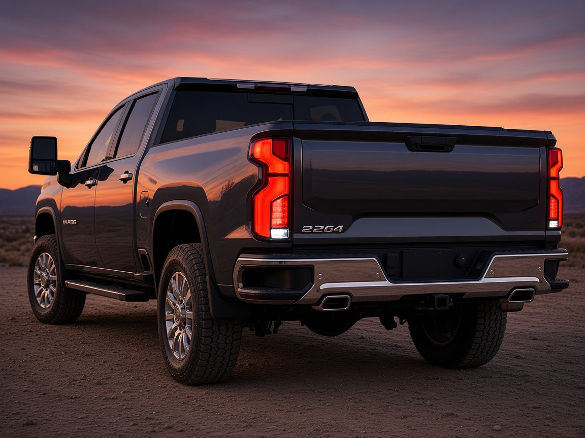 Chevy Silverado 2500HD 3500HD (2024-2026) with halogen tail lights installed