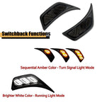 DRL And Turn Signal LED Front Fender Side Marker Lights for 2018 - 2023 Jeep Wrangler Gladiator JL JLU - GENSSI Lighting