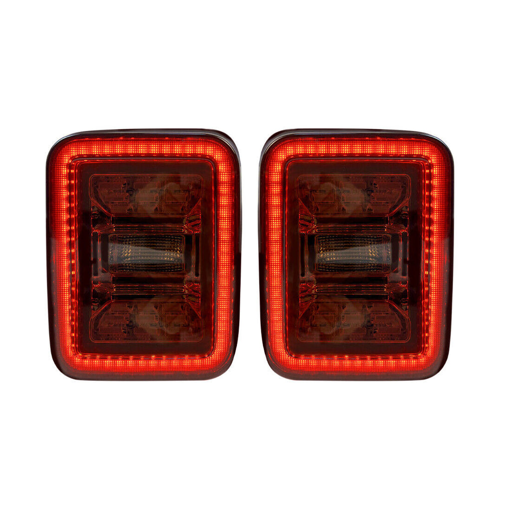 Smoked 2nd Gen LED Tail Lights Brake Turn Signal Reverse for Jeep Gladiator JT 2019-2023 Lighting