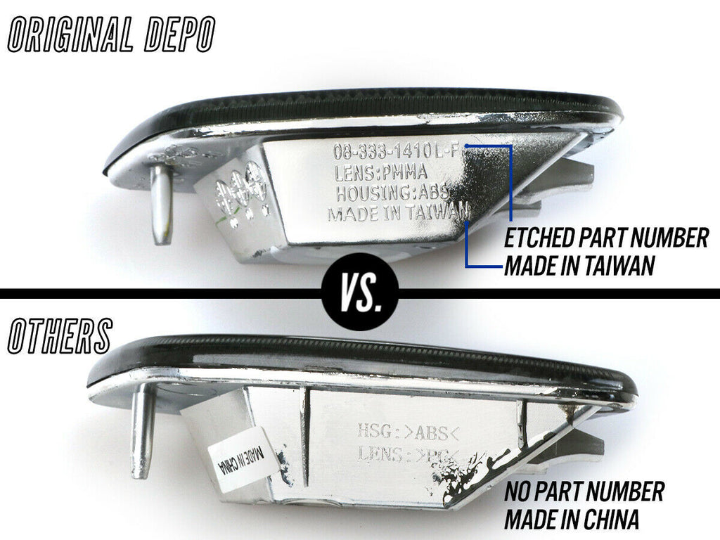 DEPO Smoke Tail Bumper Signal Side Marker Lights for Jeep Wrangler TJ 1998-2006 Lighting