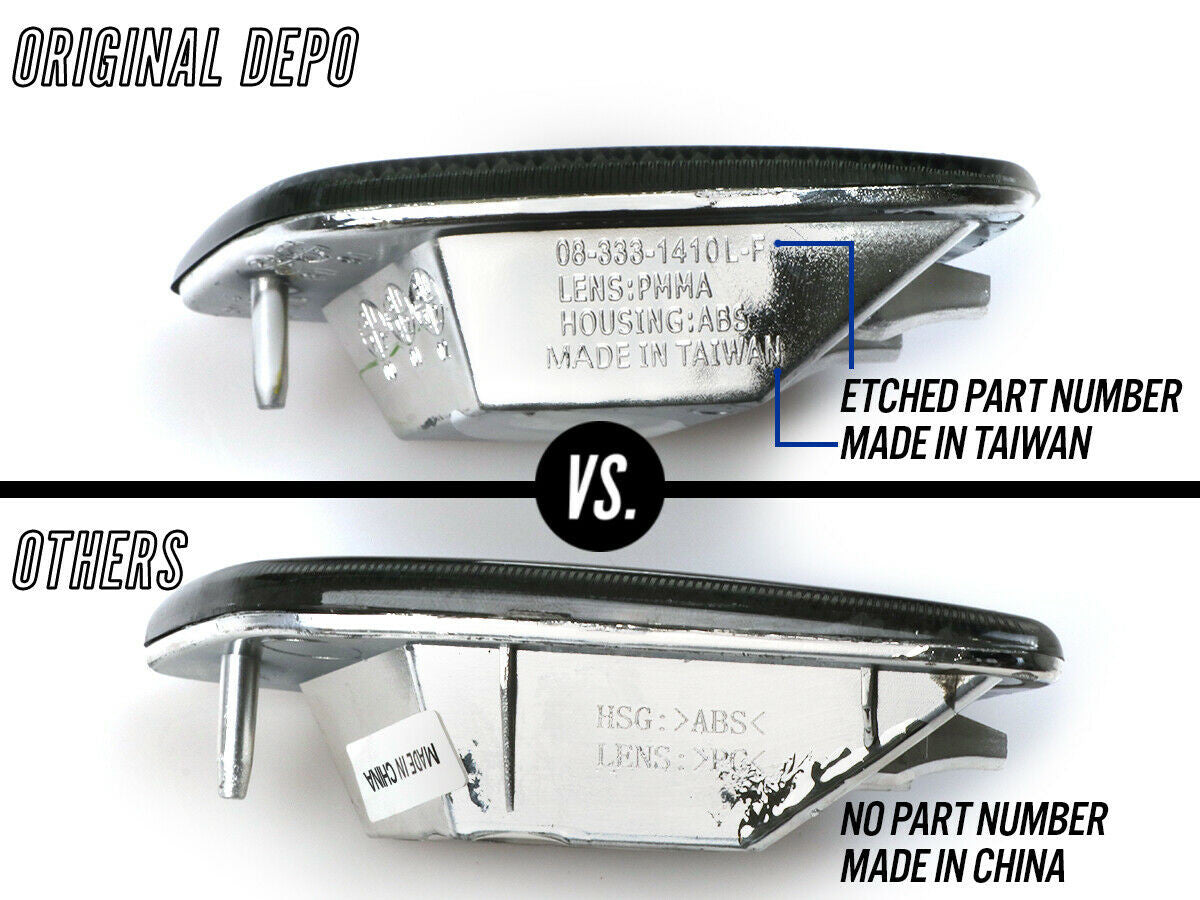 DEPO Smoke Tail Bumper Signal Side Marker Lights for Jeep Wrangler TJ 1998-2006 Lighting