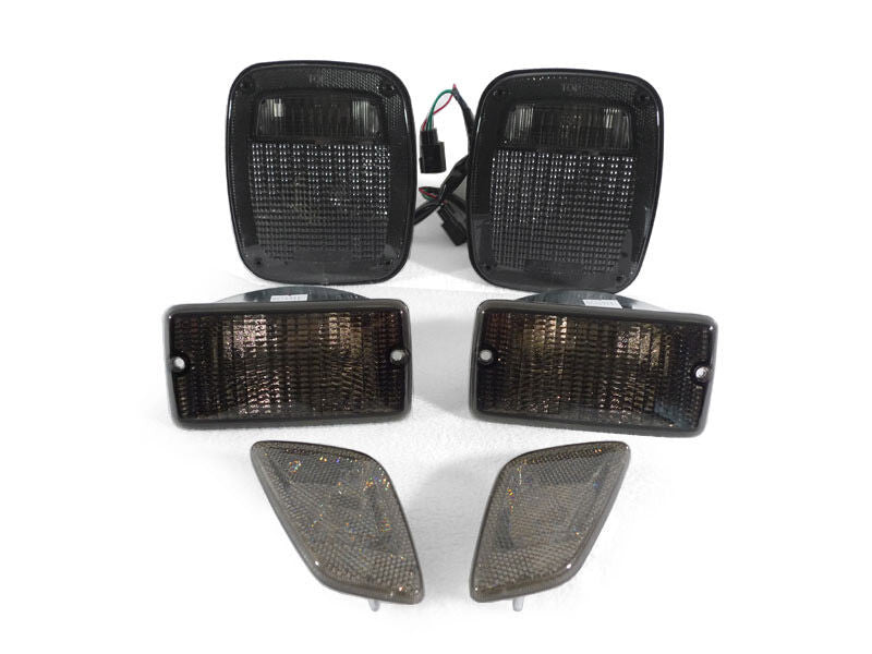 DEPO Smoke Tail Bumper Signal Side Marker Lights for Jeep Wrangler TJ 1998-2006 Lighting