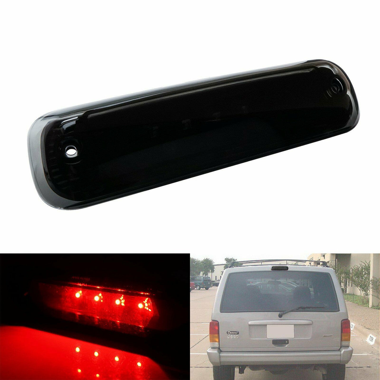 High Tail Brake LED Light Smoked Red For Jeep Cherokee XJ (1997-2001) Lighting