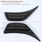 Smoked LED Front Fender Side Markers Turn Signal Lights for Jeep Wrangler JL JLU 2018+ - GENSSI Lighting