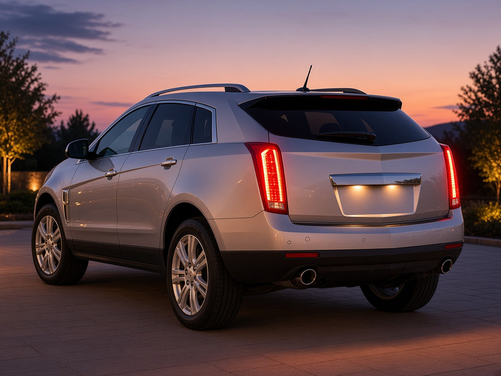 Cadillac SRX (2010-2016) with red LED tail lights installed