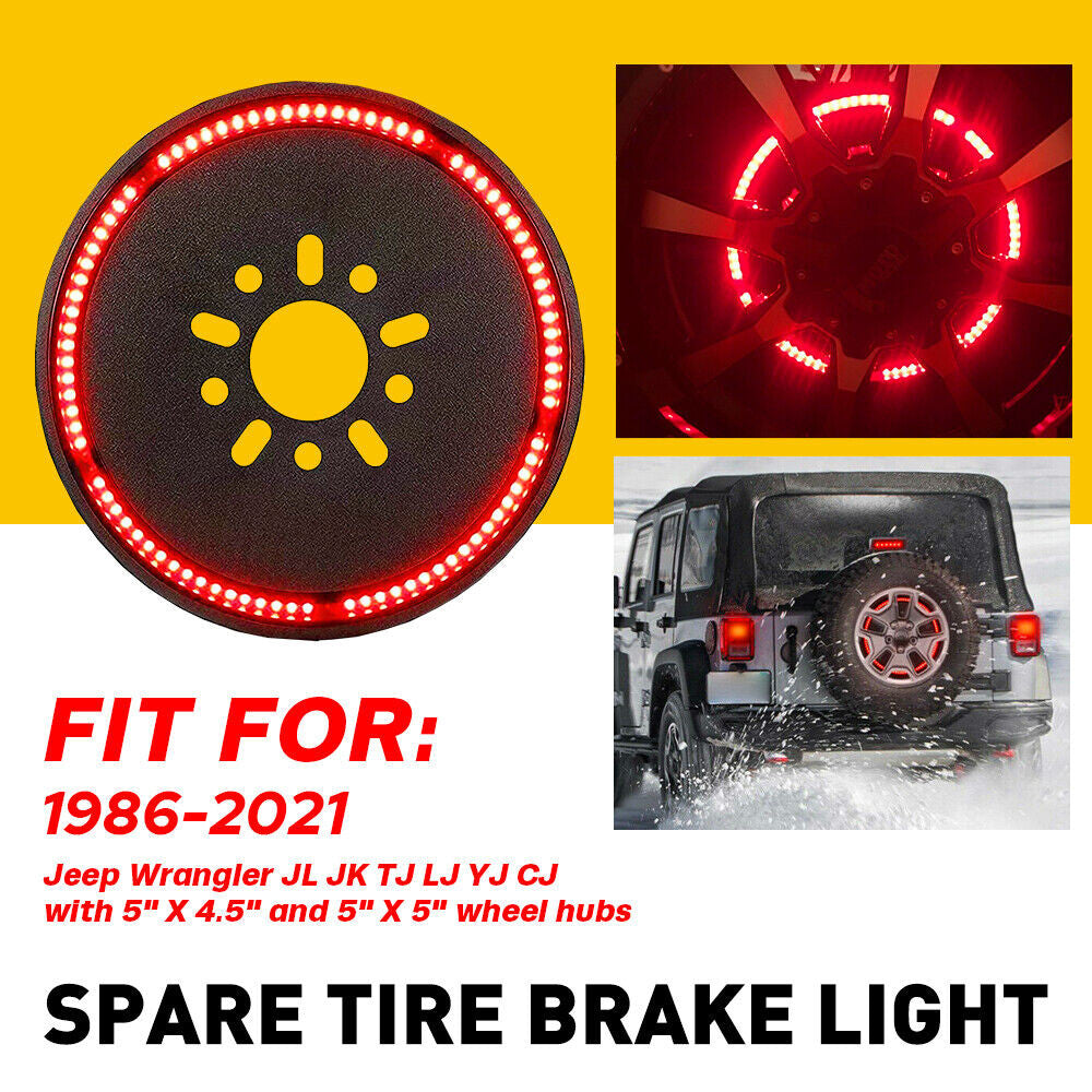 Spare Tire Brake LED Light for 1986-2021 Jeep Wrangler JL JK TJ LJ YJ CJ Lighting