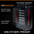 HELIOS Black LED Tail Lights for Wrangler JK 2007-2018 Lighting