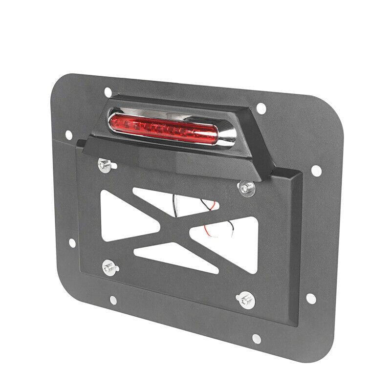 Tailgate Steel Spare Tire License Plate and LED Light for 2007-2018 Jeep Wrangler JK Exterior Part