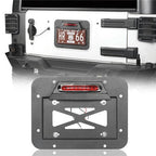 Tailgate Steel Spare Tire License Plate and LED Light for 2007 - 2018 Jeep Wrangler JK - GENSSI Exterior Part