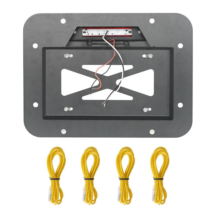 Tailgate Steel Spare Tire License Plate and LED Light for 2007-2018 Jeep Wrangler JK Exterior Part