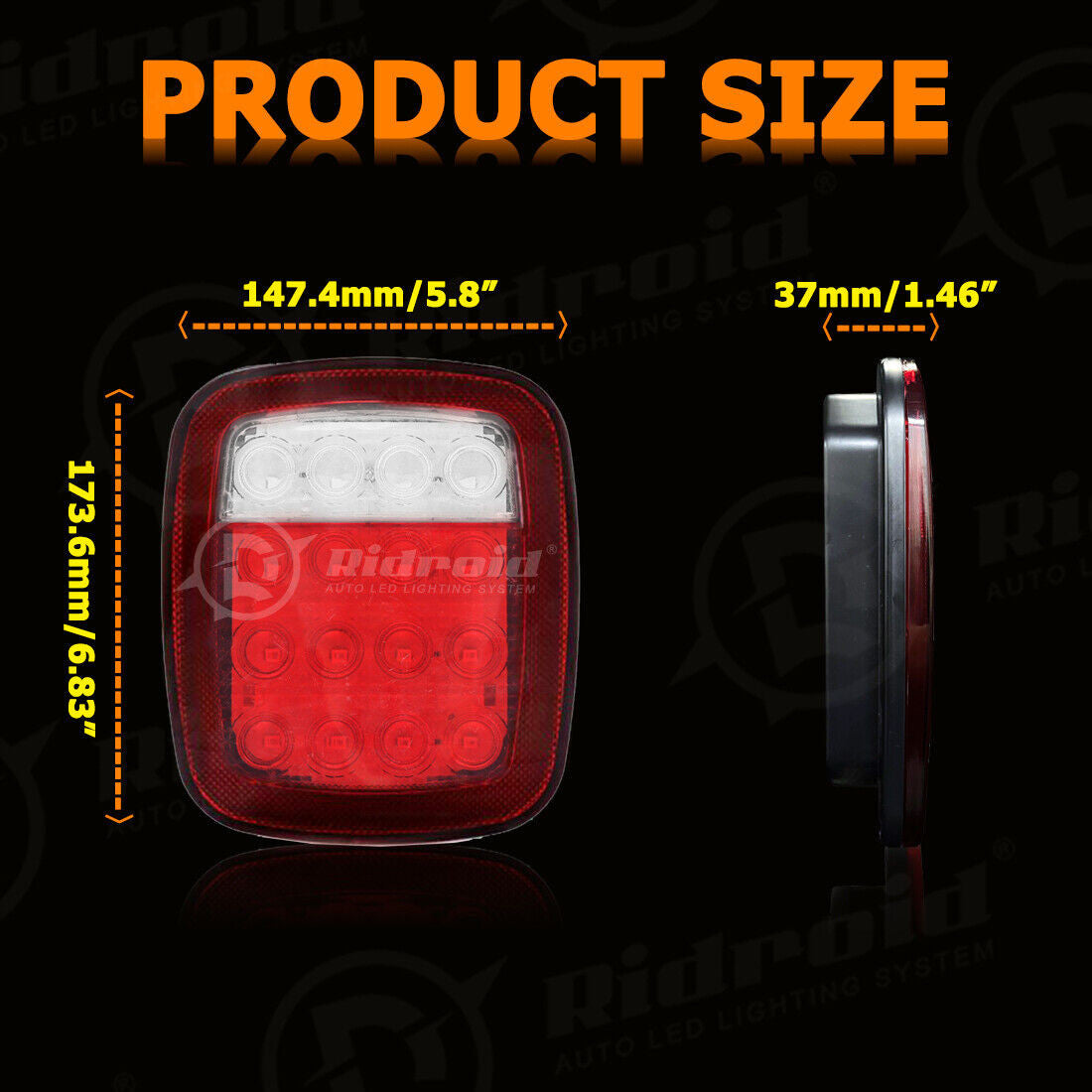 LED Red Tail Lights for Jeep Wrangler CJ YJ TJ Smoke Lighting
