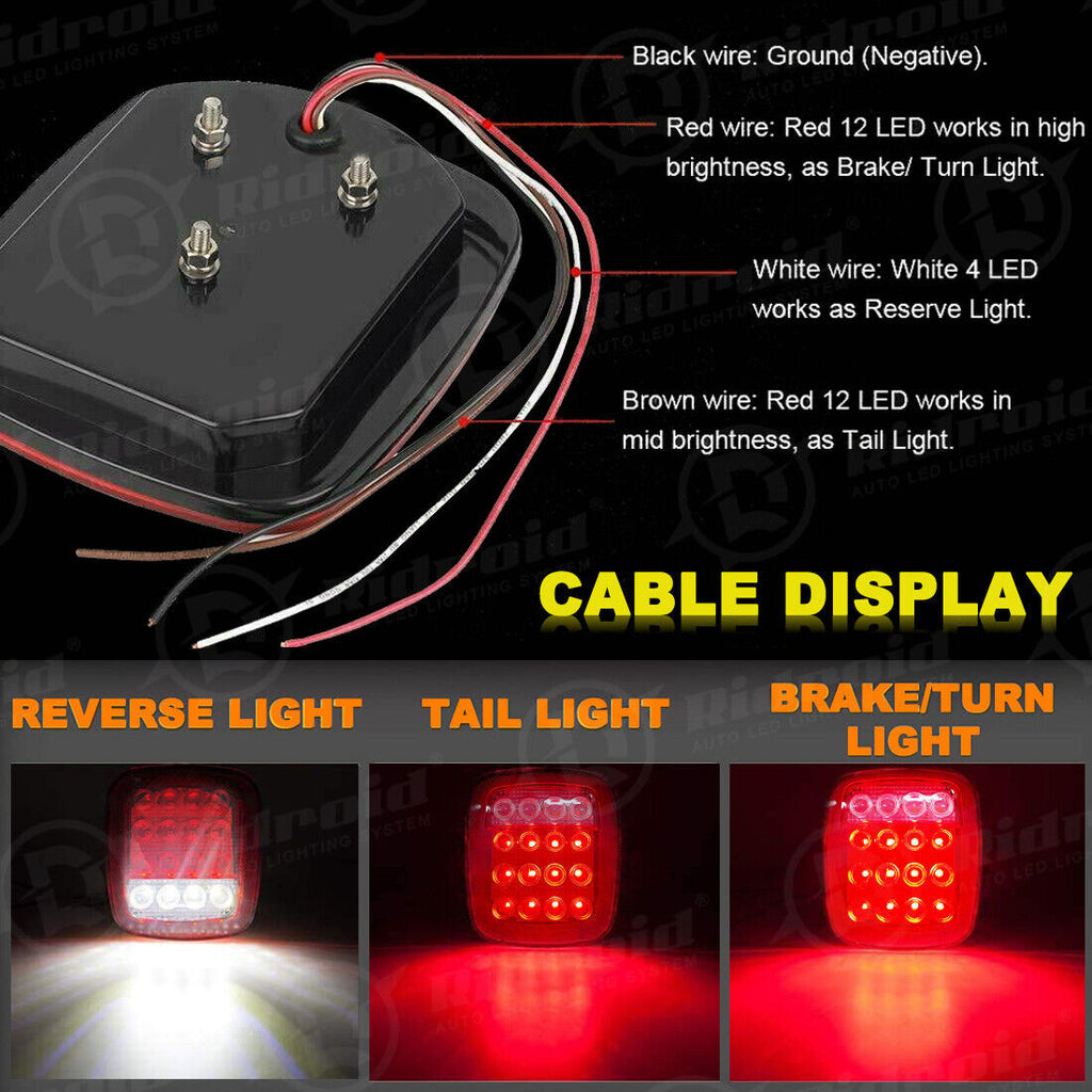 LED Red Tail Lights for Jeep Wrangler CJ YJ TJ Smoke Lighting