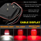 LED Red Tail Lights for Jeep Wrangler CJ YJ TJ Smoke - GENSSI Lighting