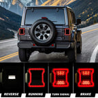 Smoked LED Tail Lights Brake Reverse Turn Signals for 2018 - 2021 Jeep Wrangler JL JLU - GENSSI Lighting