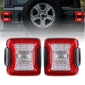 Clear LED Tail Lights Brake Reverse Turn Signals for 2018 - 2021 Jeep Wrangler JL JLU - GENSSI Lighting