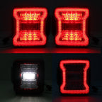 Clear LED Tail Lights Brake Reverse Turn Signals for 2018 - 2021 Jeep Wrangler JL JLU - GENSSI Lighting