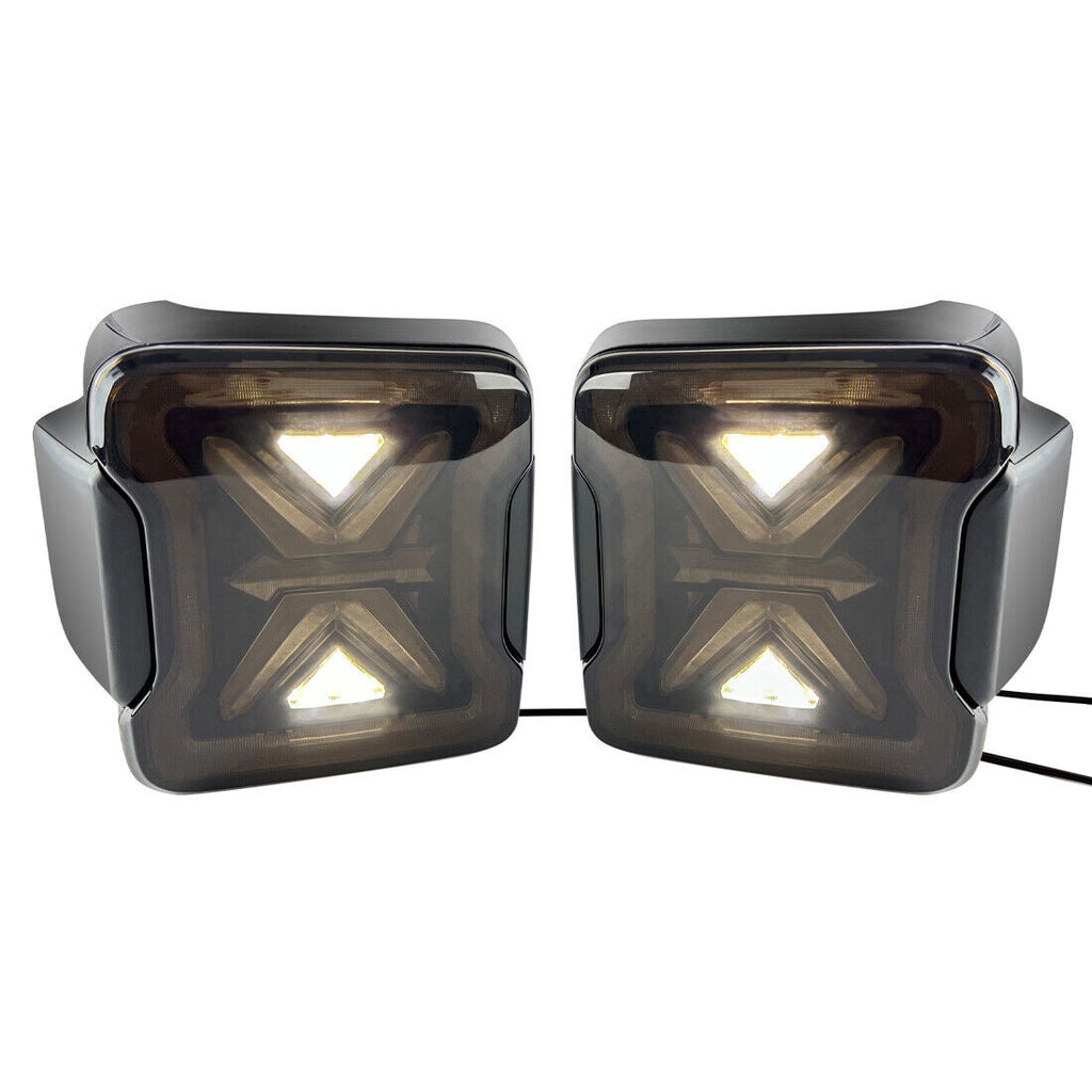 Arrow Smoked LED Rear Tail Lights Brake Reverse Turn Signals for 2018-2021 Jeep Wrangler JL JLU Lighting