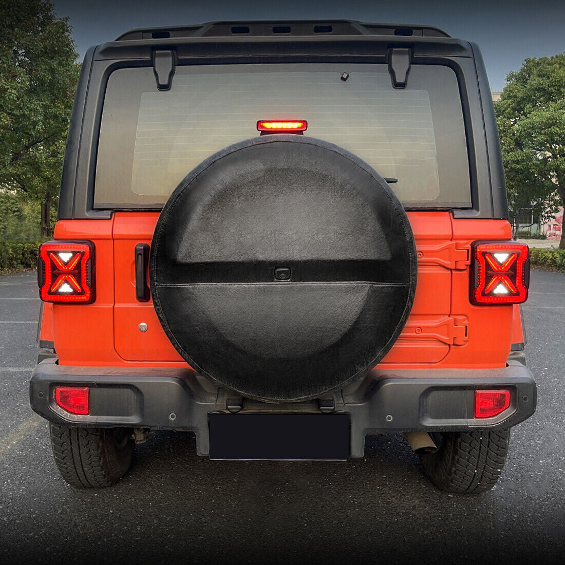 Arrow Smoked LED Rear Tail Lights Brake Reverse Turn Signals for 2018-2021 Jeep Wrangler JL JLU Lighting