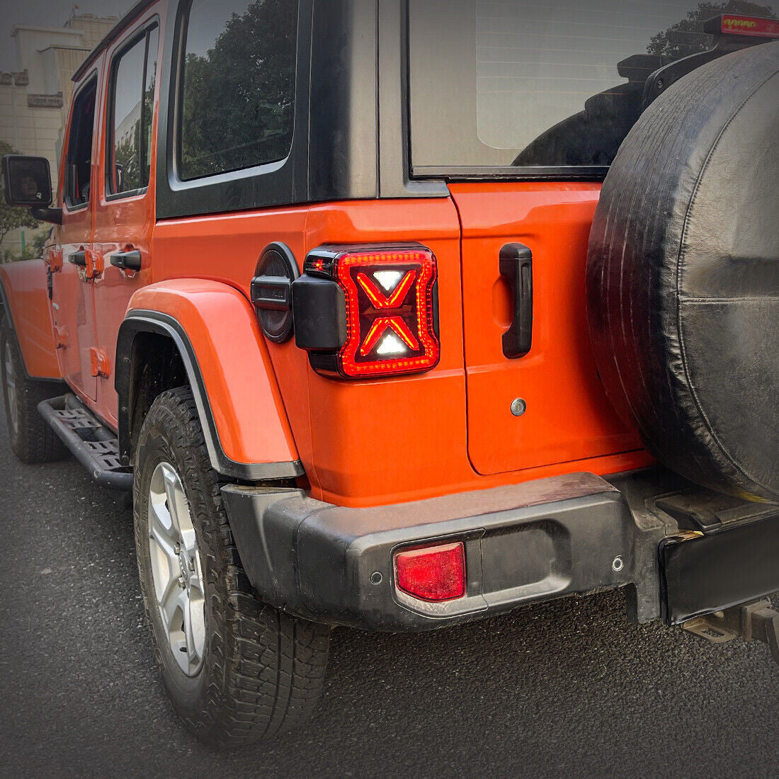 Arrow Smoked LED Rear Tail Lights Brake Reverse Turn Signals for 2018-2021 Jeep Wrangler JL JLU Lighting