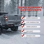 Smoked Lens Led Running Light Reversing Tail Lights for Jeep Gladiator JT 2019 - 2023 - GENSSI Lighting