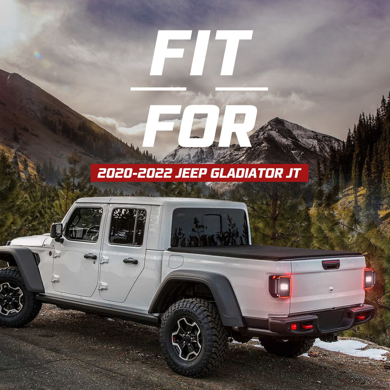 Smoked Lens Led Running Light Reversing Tail Lights for Jeep Gladiator JT 2019-2023 Lighting