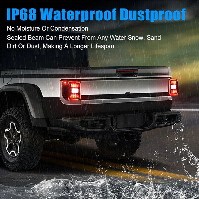 Smoked Lens Led Running Light Reversing Tail Lights for Jeep Gladiator JT 2019-2023 Lighting