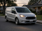 2019-2023 Ford Transit Connect with chrome halogen headlights installed