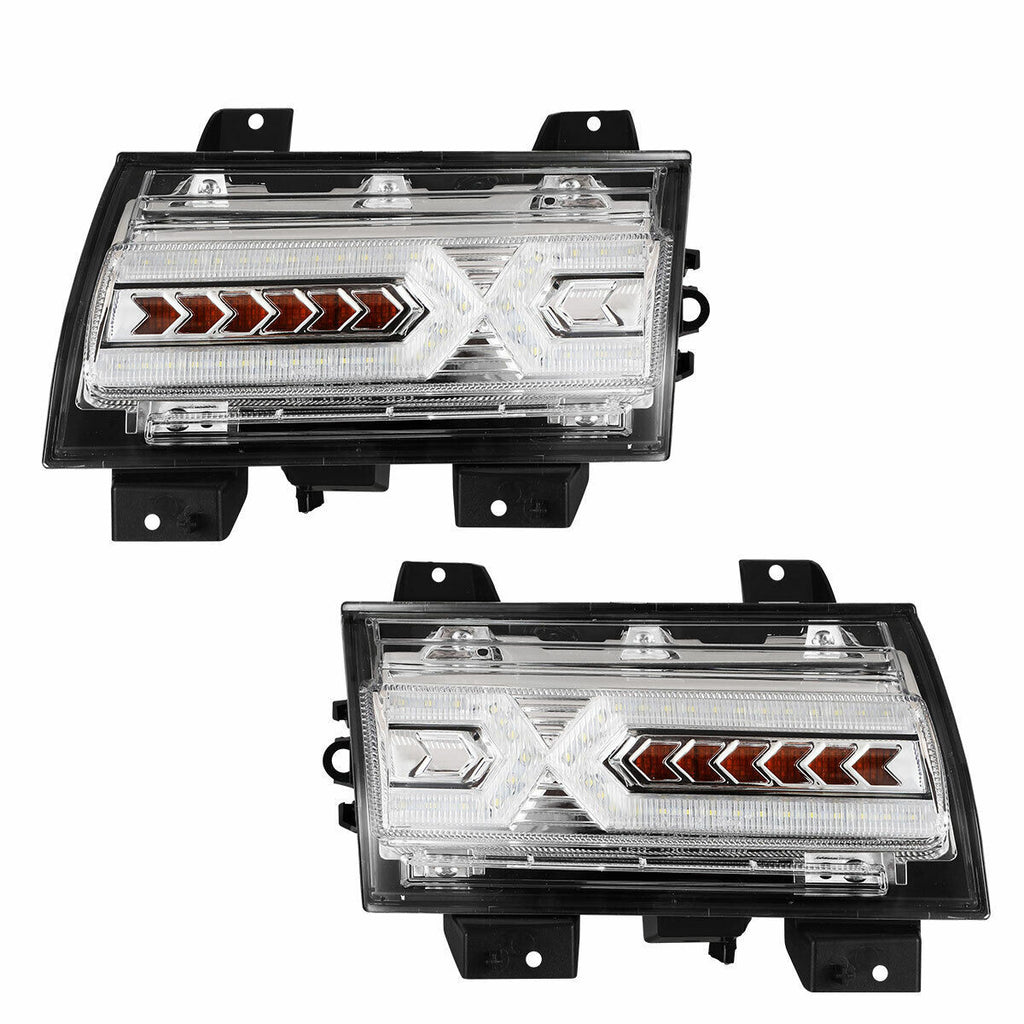 Clear LED Turn Signal DRL Fender Sequence Lights for Wrangler JL JLU Gladiator JT 2018 - 2023 - GENSSI Lighting