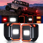 Smoked 3rd Gen LED Tail Lights Brake Turn Signal Reverse for Jeep Gladiator JT 2019 - 2023 - GENSSI Lighting