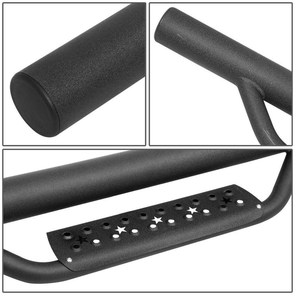 Coated Stars Side Steps for 2018 - 2022 Jeep Wrangler JL 4 Door - GENSSI Exterior Part