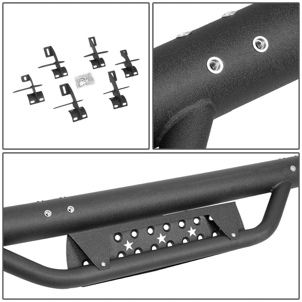 Coated Stars Side Steps for 2018 - 2022 Jeep Wrangler JL 4 Door - GENSSI Exterior Part