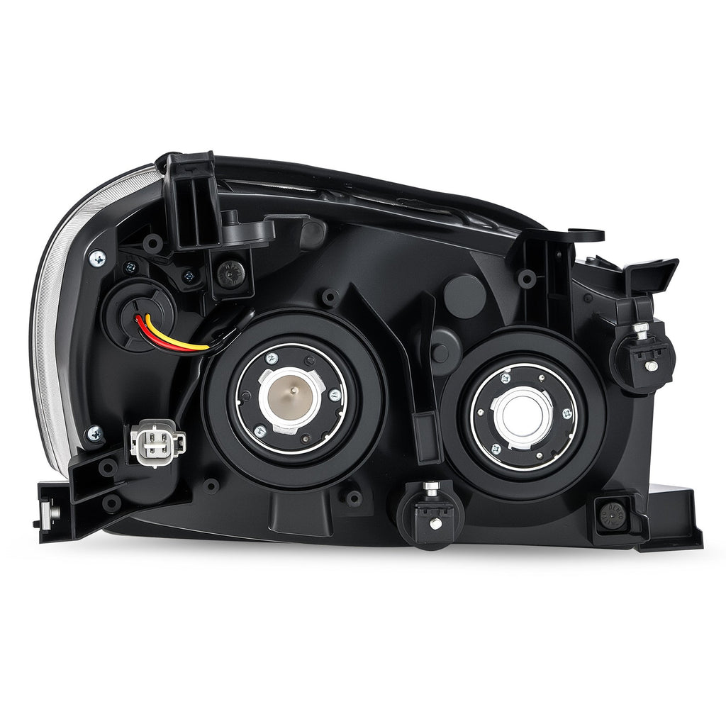 Driver side Black Halogen headlight close-up for 2009-2012 Toyota RAV4